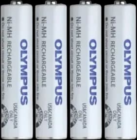 OM System BR-404 Ni-MH Rechargeable Batteries (4 × AAA) – front view