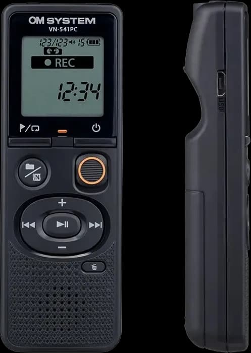 OM System VN-541PC Digital Voice Recorder – front view