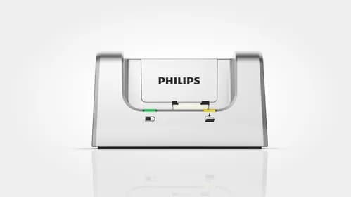 Docking station for fast battery charging and hands-free recording
