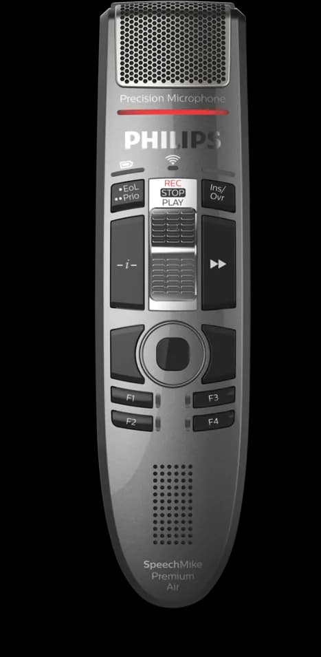 Philips SpeechMike Premium Air Wireless Dictation Microphone SMP4000 – front view