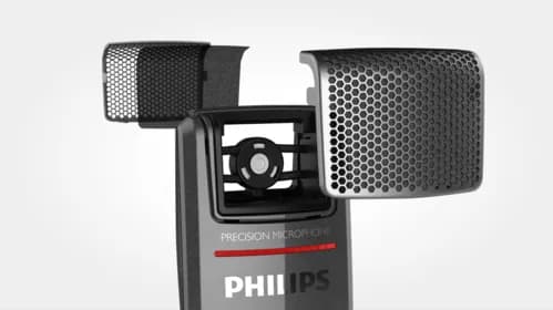 Optimized microphone grille and integrated pop filter for crystal clear sound