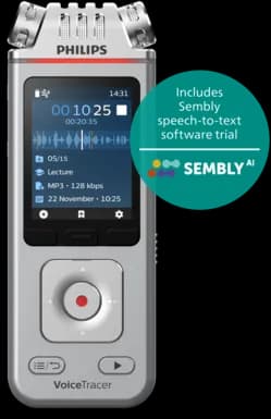 Philips VoiceTracer Audio Recorder DVT4115 – front view