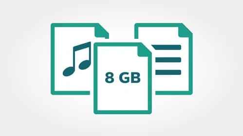 8 GB internal memory for up to 88 days of recording