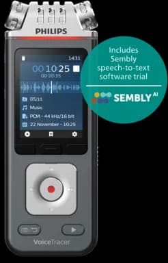Philips VoiceTracer Audio Recorder DVT6115 – front view