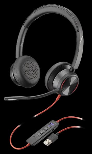 Poly Blackwire 8225 Premium USB Headset with ANC – front view