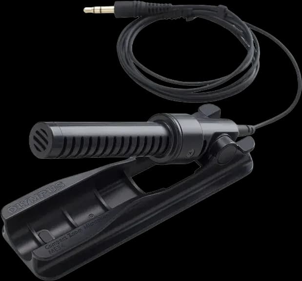 OM System ME34 Compact Zoom Microphone – front view