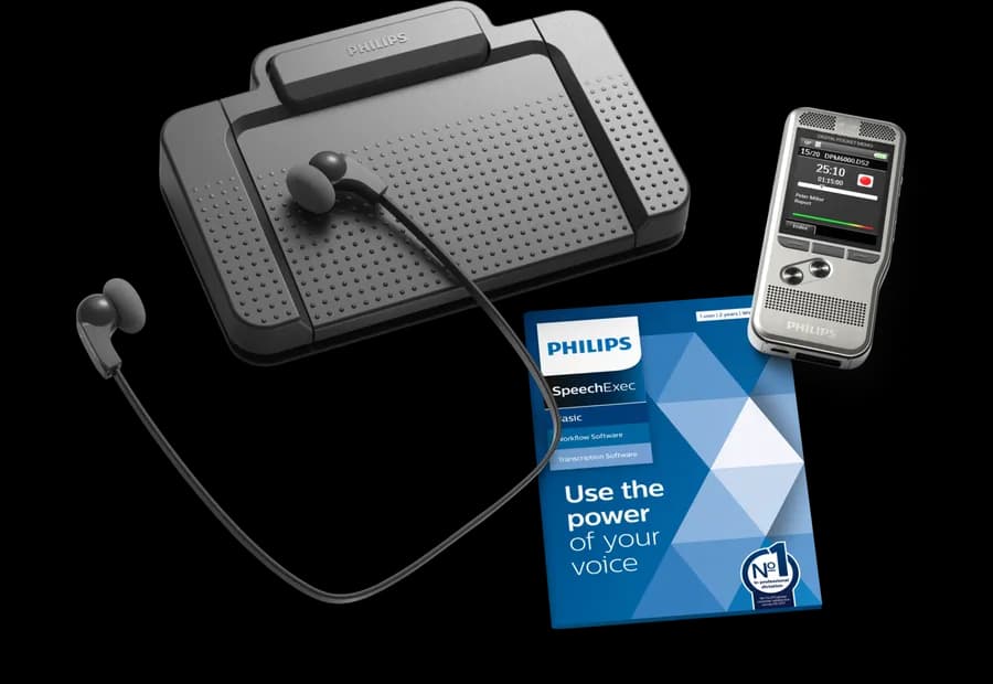 Philips PocketMemo Dictation and Transcription Set DPM6700 – front view