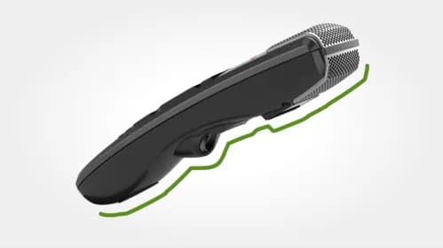 Ergonomically shaped for perfect fit in the hand