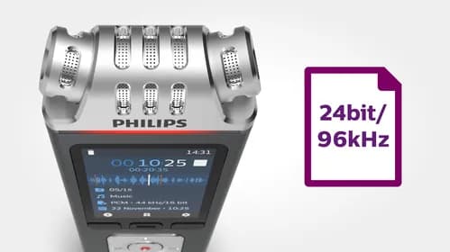 24 bit/96 kHz quality recording for capturing every detail